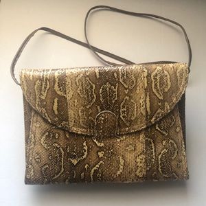 Vintage Snakeskin Shoulder Bag